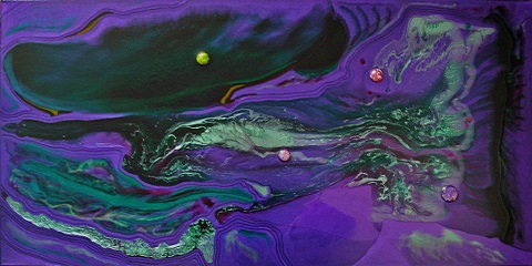 #15-131 purple green OIL